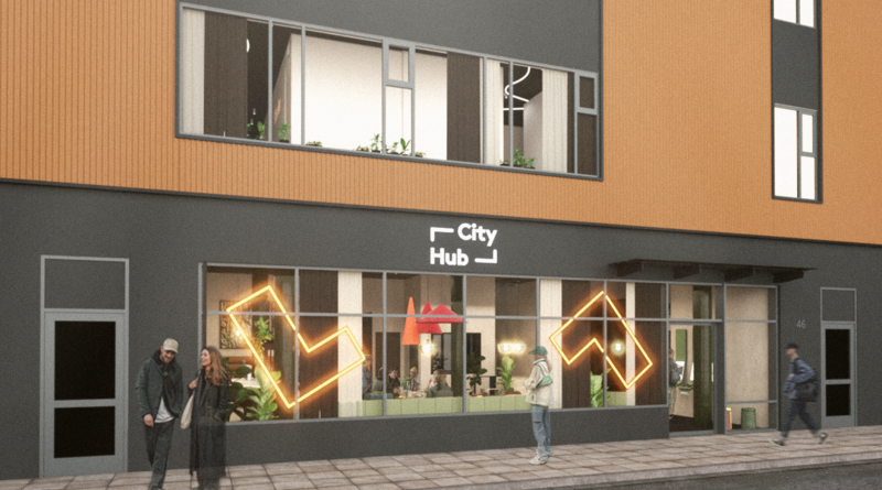Rendering of CityHub Reykjavik exterior