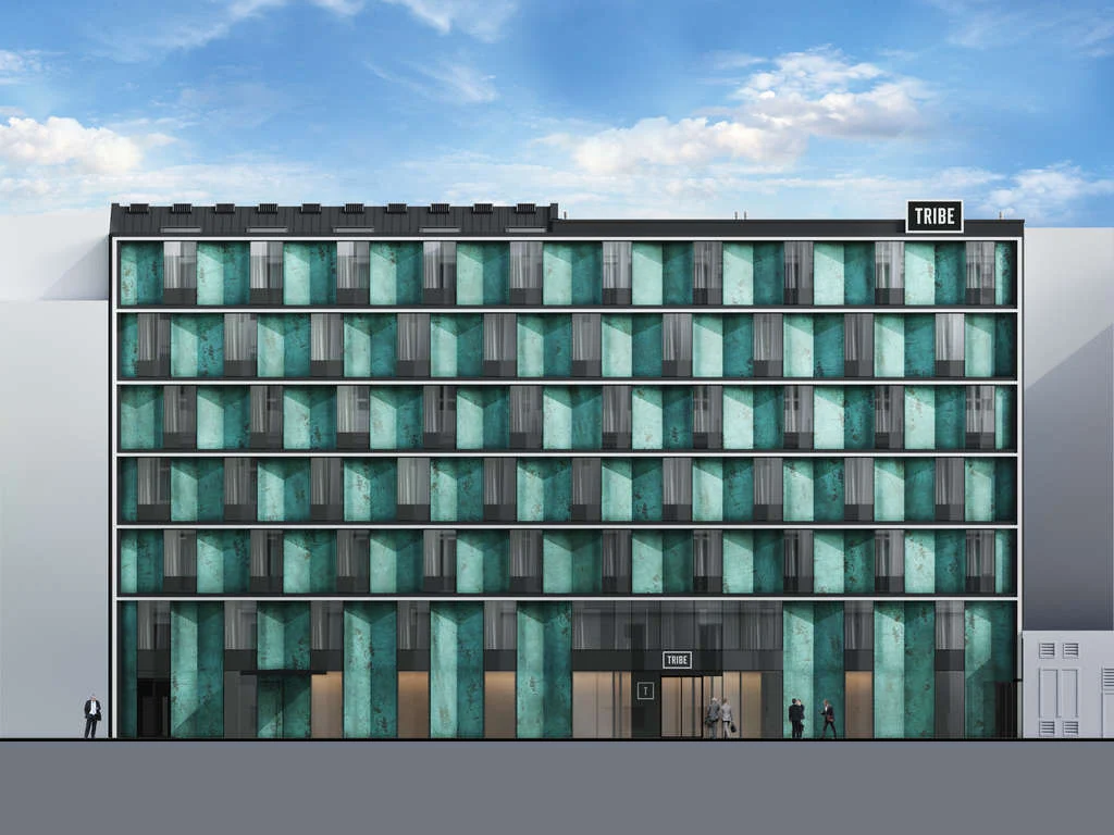 render of new TRIBE hotel in Krakow